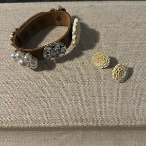 Plunder earrings and bracelet set